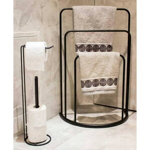 Bathroom Solutions Handdoekenrek Staand 49,5X75 Cm Metaal Zwart Wit