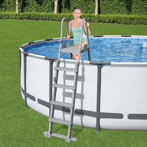 Bestway Zwembadladder Flowclear Met 4 Treden 132 Cm Wijnrood