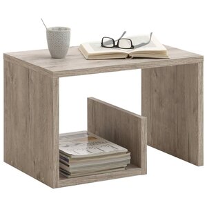 Fmd Salontafel 2-In-1 59,1X35,8X37,8 Cm Zandeikenkleurig