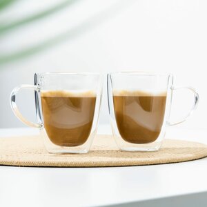 Hi Cappuccinoglazenset 2-Delig 270 Ml Transparant