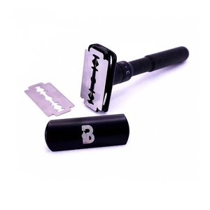 Adjustable Double-Edge Safety Razor Black (Incl. 5 Razor Blades)