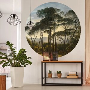 Wallart Behangcirkel Umbrella Pines In Italy 90 Cm 1 Ø 190 cm