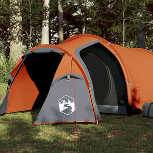 Tent 4-Persoons 360X35X05 Cm 85T Taft Grijs En Oranje 1 360 x 140 x 105 cm orange