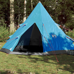 Tent 4-Persoons 367X367X259 Cm 85T Taft 1 Blauw