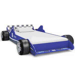 Kinderbed Raceauto 90X200 Cm Blauw