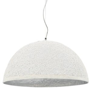 Hanglamp E27 Ø50 Cm Wit En Zilver 1 Ø 50 cm