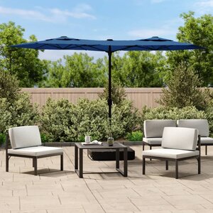 Parasol Dubbel Met Led's 316X240 Cm Azuur Blauw