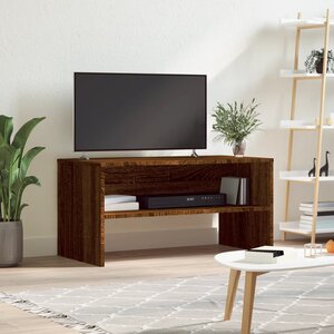 Tv-Meubel 80X40X40 Cm Bewerkt Hout Bruineikenkleurig bruin eikenkleur 1