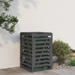 Containerberging 84X90X128,5 Cm Massief Grenenhout Grijs 84 x 90 x 128.5 cm Grijs grenenhout