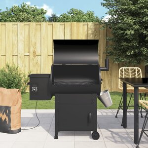 Pelletbarbecue 04 Cm Ijzer Zwart 1 met schoorsteen