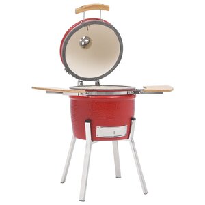 Kamado Barbecue 8 Cm Keramiek 1 Rood