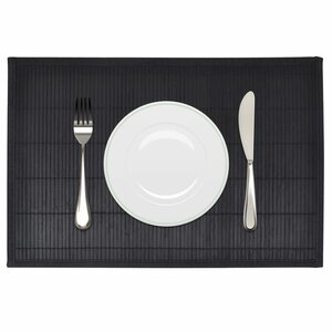 6 Placemats Bamboe 30 X 45 Cm 1 Zwart