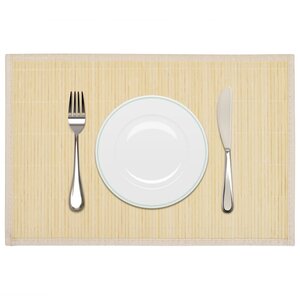 6 Placemats Bamboe 30 X 45 Cm Natuurlijk 1 Beige