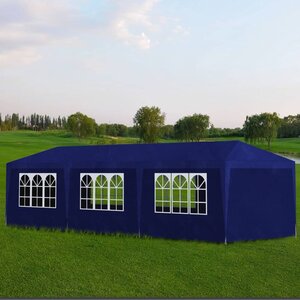 Partytent 3 x 9 m Blauw