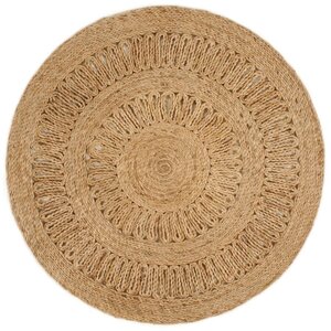 Tapijt Rond Gevlochten Jute 90 cm