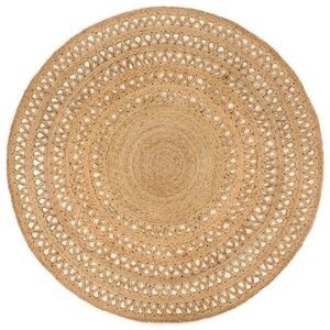 Tapijt Rond Gevlochten Jute 180 cm