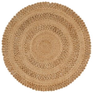 Tapijt Rond Gevlochten Jute 120 cm