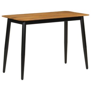 Eettafel Massief Mangohout En Ijzer 112 x 52 x 76 cm Bruin en zwart