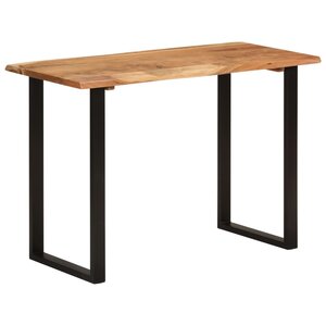 Eettafel Massief Acaciahout 110 x 50 x 76 cm Zwart