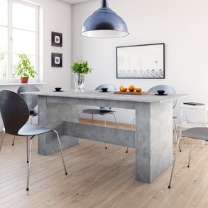 Eettafel 80X90X76 Cm Spaanplaat Betongrijs