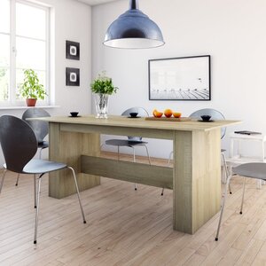 Eettafel 80X90X76 Cm Spaanplaat Kleurig Sonoma eiken