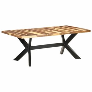 Eettafel Hout Met Honingkleurige Afwerking 200 x 100 x 75 cm