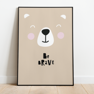 Kinderkamer Poster Beer Be Brave A4