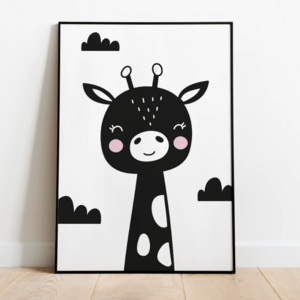 Kinderkamer Poster Girafje A4