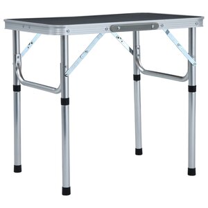 Campingtafel Inklapbaar 60X45 Cm Aluminium Grijs