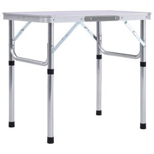 Campingtafel Inklapbaar 60X45 Cm Aluminium Wit