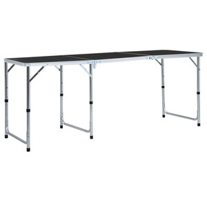 Campingtafel Inklapbaar Aluminium 180 x 60 cm Grijs