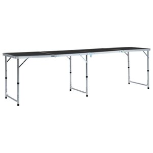 Campingtafel Inklapbaar Aluminium 240 x 60 cm Grijs