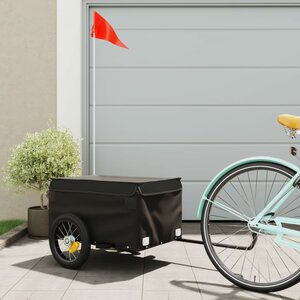 Fietstrailer 30 Kg Ijzer 120 x 54 x 44 cm Zwart