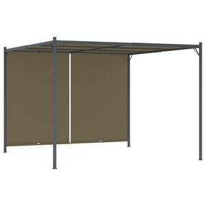 Pergola Met Uittrekbaar Dak 80 G/M² 3X3 M Taupe