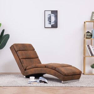 Chaise Longue Kunstsuède Bruin