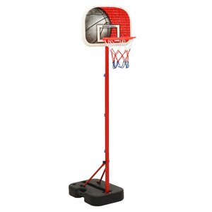 Basketbalset Draagbaar Verstelbaar 138,5-166 Cm Lichtgrijs