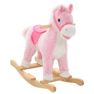 Hobbeldier 65X32X58 Cm Pluche Roze Paard