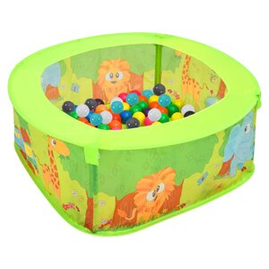 Ballenbak Voor Kinderen Met 300 Ballen 75X75X32 Cm Meerkleurig 1