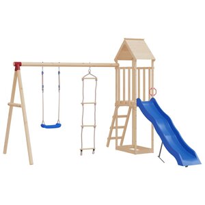 Schommelzitje Met Touwladder Polyetheen Blauw