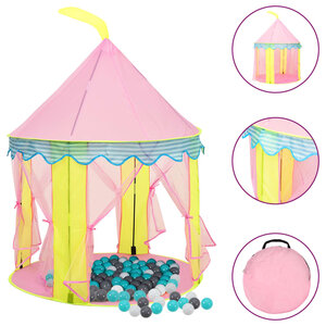 Kinderspeeltent Met 250 Ballen 00X00X27 Cm Roze Meerkleurig 1