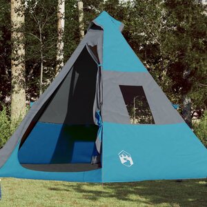 Tent 7-Persoons 350X350X280 Cm 185T Taft Blauw