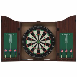 Dartbord Professioneel Met Kast En 6 Darts Sisal