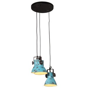 Hanglamp 25 W E27 30x30x100 cm verweerd blauw