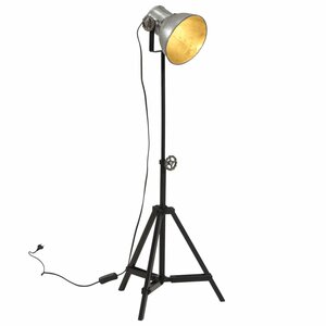 Vloerlamp 25 W E27 35x35x65/95 cm vintage zilverkleurig