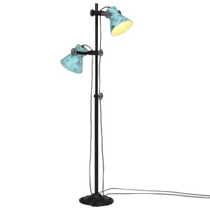 Vloerlamp 25 W E27 25x25x90/160 cm verweerd blauw