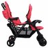 Tweelingkinderwagen Tandem Staal Rood_