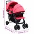 Tweelingkinderwagen Tandem Staal Rood_