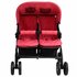 Tweelingkinderwagen Staal Rood_