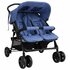 Tweelingkinderwagen Staal Marineblauw_