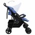 Tweelingkinderwagen Staal Marineblauw_